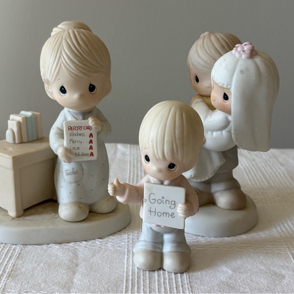 Precious Moments Other - Precious Moments Cake Toppers - Cream and White